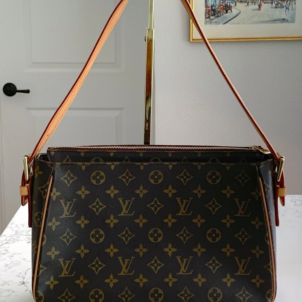 Louis Vuitton Vive Cite GM Handbag Shoulder Bag Monogram Authentic LV - Picture 2 of 16